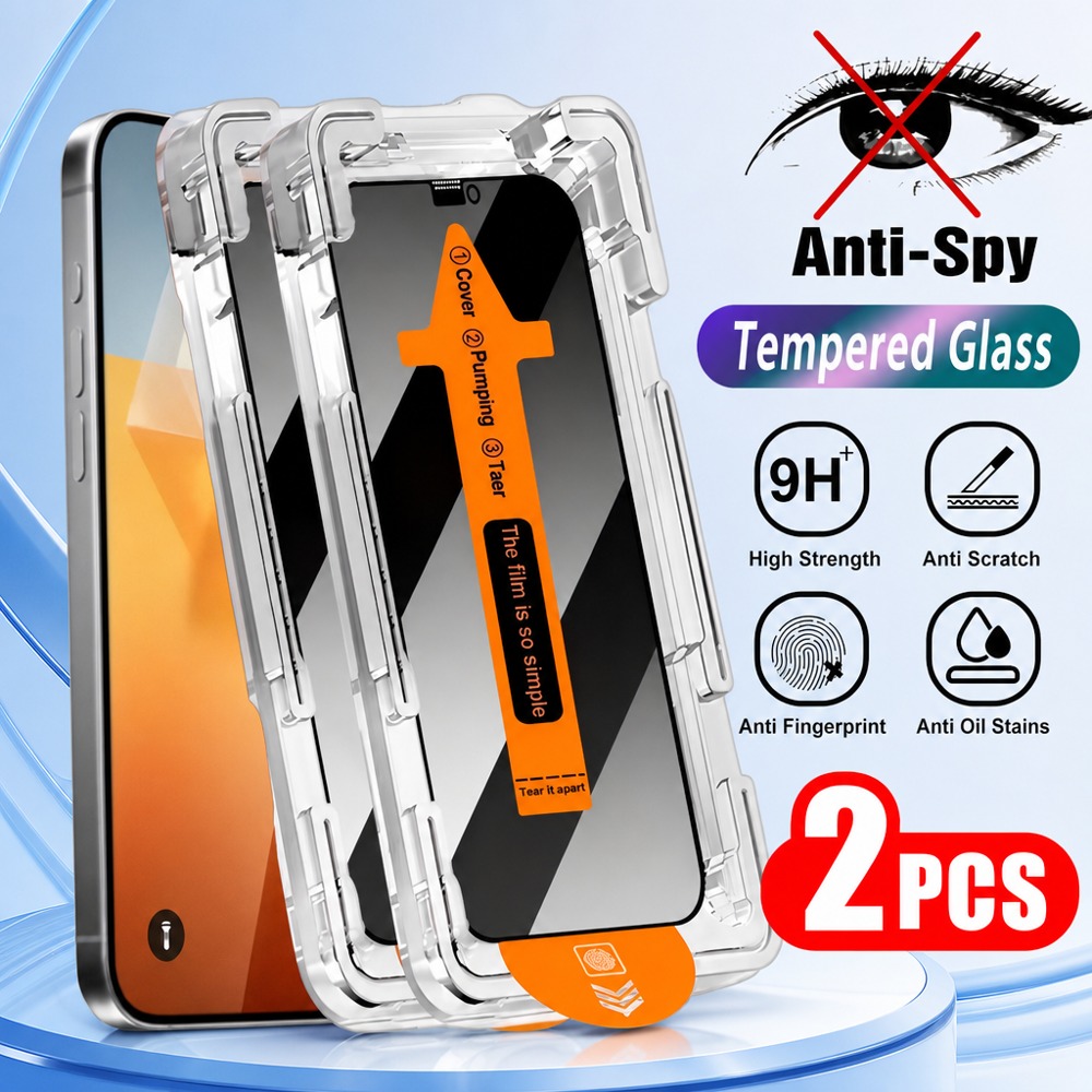 2PCS Privacy Tempered Glass Fo - Vivo X200 ulasan dan harga