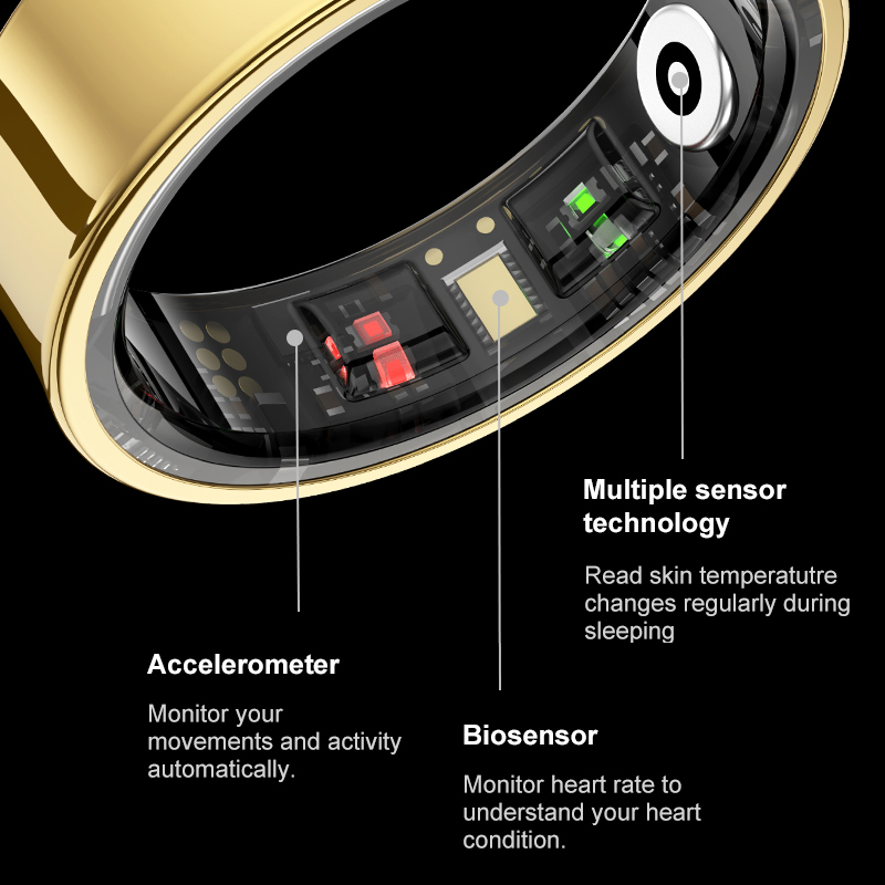 Smart Ring Men Women with Char - Temperature Ring Skin ulasan dan harga