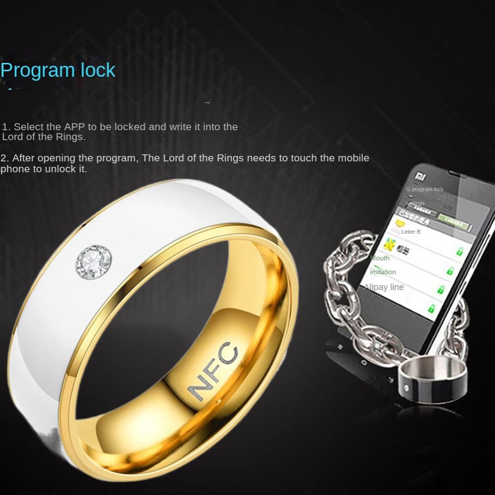 NFC Smart Ring Stainless Steel - Smart Ring Nfc Pay ulasan dan harga